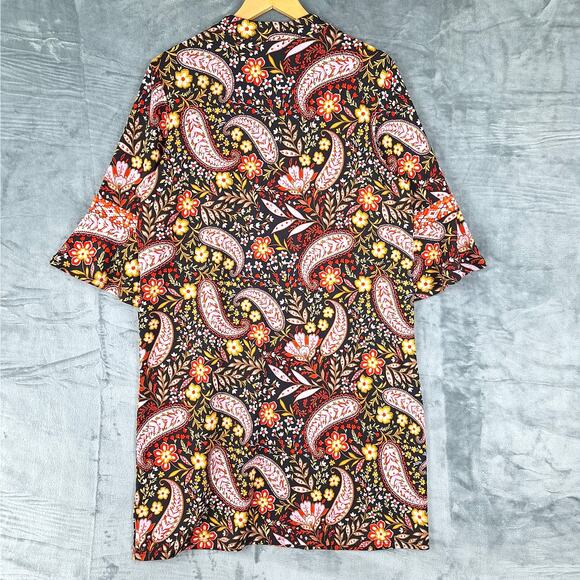 Womens Dress Medium Boho‎ Hippie Retro Peasant Floral Paisley Festival Bloomcore - Picture 7 of 7